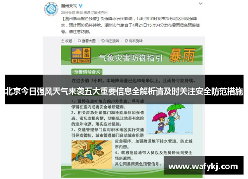 北京今日强风天气来袭五大重要信息全解析请及时关注安全防范措施