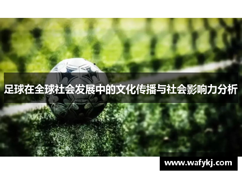 足球在全球社会发展中的文化传播与社会影响力分析